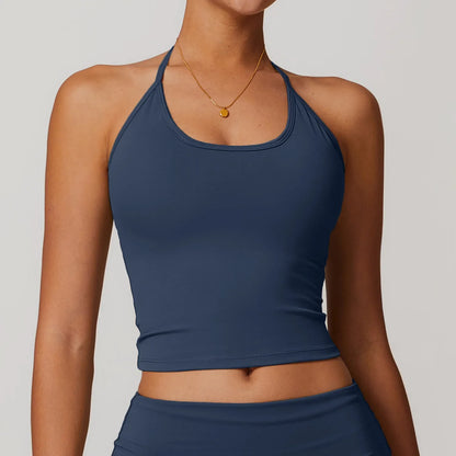Cralom Women's Shockproof Yoga Tank Gym Top