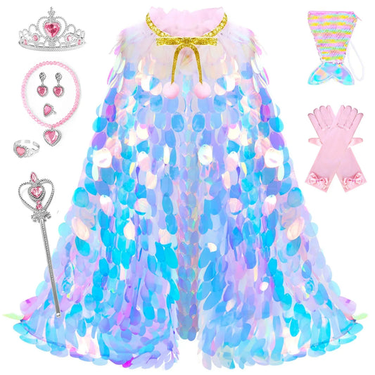 Cralom Sequin Kids' Sparkle Jacket Shawl: Festive Party Wear (2-10 Years)