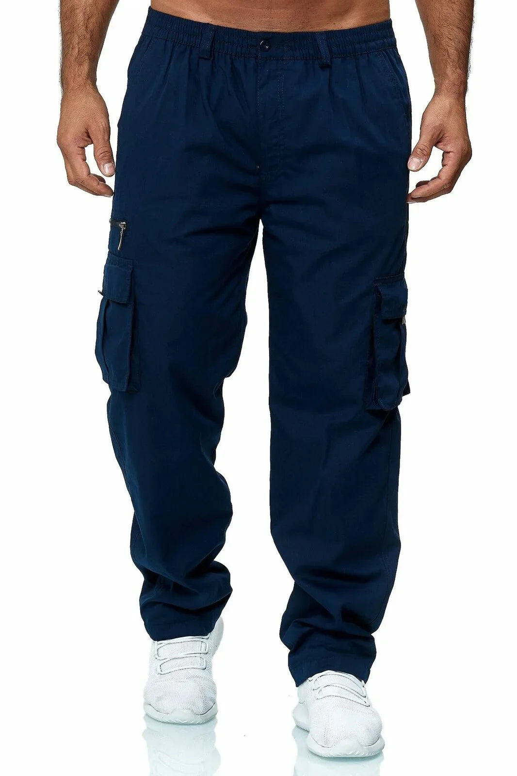 Cralom Men's Outdoor Work Pants - Multi-Pocket Straight Style for Hiking & Fishing