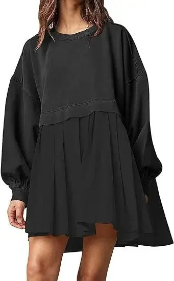 Cralom Color Blocked Pleated Dress for Autumn 2024