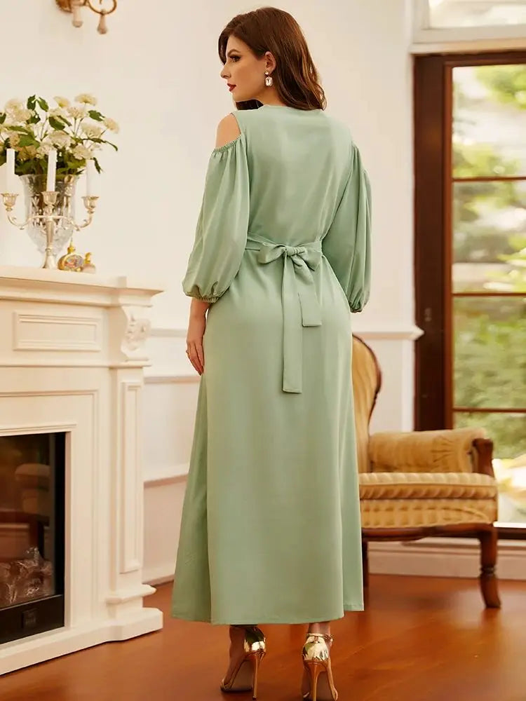 Cralom Ramadan Eid Kaftan Abaya: Luxe Dubai Fashion Robe Femme Elegant Vestidos Largos