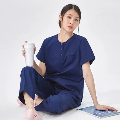 Cralom Scrubs Set - Unisex Medical Uniforms for Nurses and Doctors