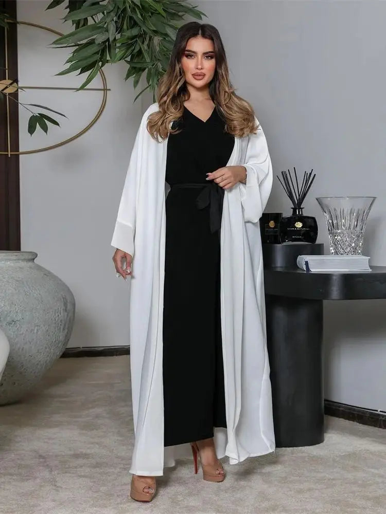 Cralom Luxury Chiffon Kimono Abaya Modest Dress