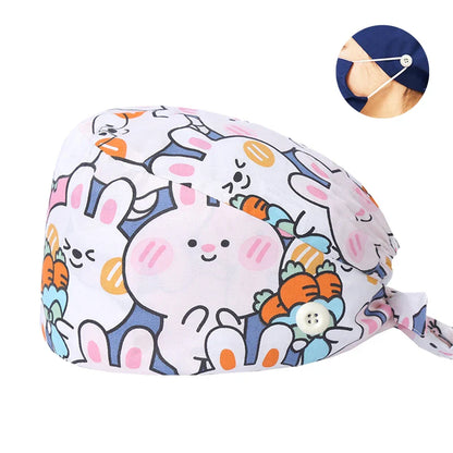 Cralom Cotton Surgical Hat for Nurses