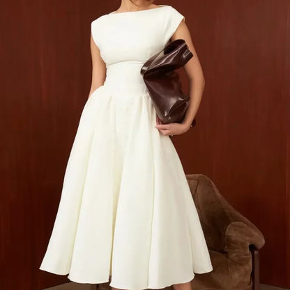 Cralom Elegant O Neck Ruffled Floor-Length Dress - Summer 2025 Collection