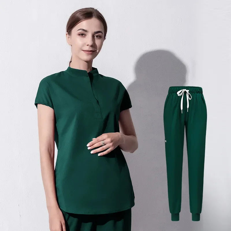 Cralom Women's Short Sleeve Scrub Set - Professional Medical Attire