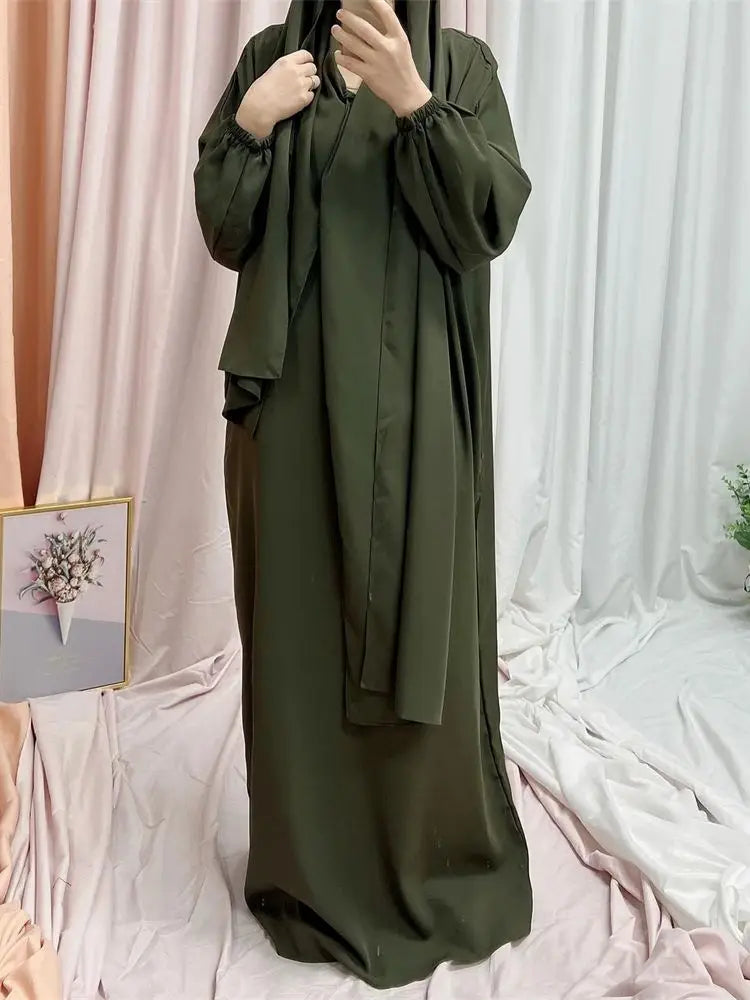 Cralom Modest Eid Niqab Abaya Kaftan Dress