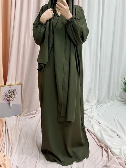 Cralom Modest Eid Niqab Abaya Kaftan Dress