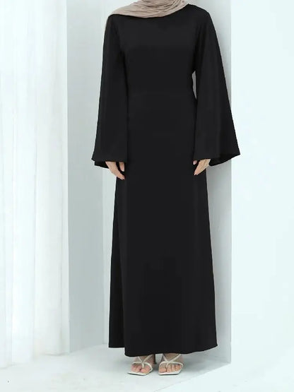 Helyn's Luxury Modest Ramadan Satin Jalabiya Abaya
