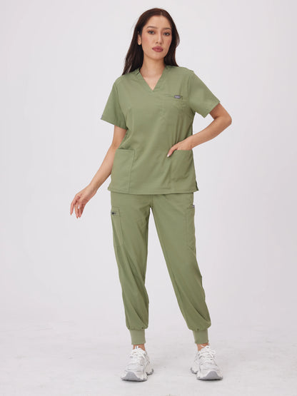 Cralom Scrub Suit Set - Hospital Nurse Workwear Uniform