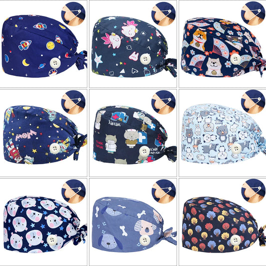 Cralom Surgical Scrub Cap for Medical Nurse Work Hat