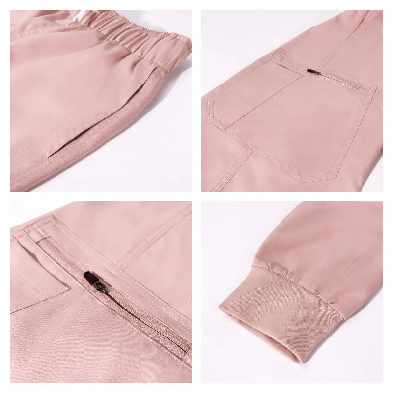 Cralom Anesthetist Scrubs Set: Tops & Jogger Pants - Operating Room Workwear