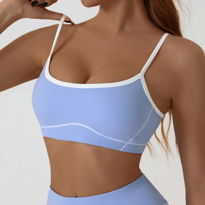 Cralom High Support Push-up Sports Bra for Women's Gym Fitness Yoga Tank Top