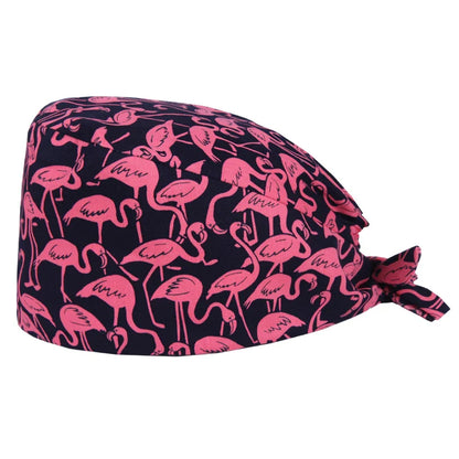 Cralom Cartoon Print Cotton Scrub Caps for Pet Grooming & Medical Professionals
