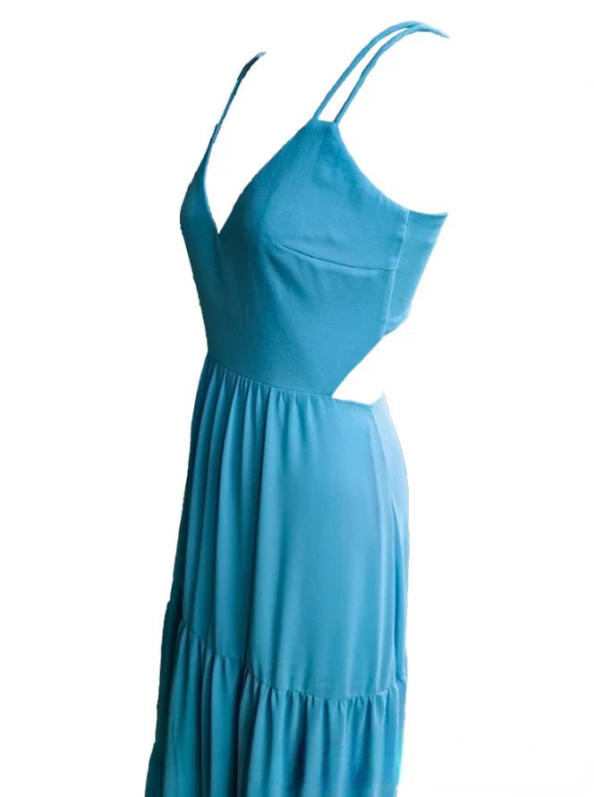 Cralom Summer 2024 Casual Elegance V-Neck Sling Dress & Solid High-Waist Long Skirt