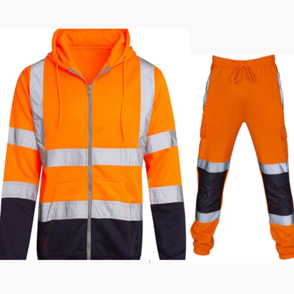 Cralom High Energy Reflective Hoodie Set: Durable Workwear with Breathable Design