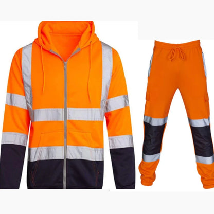 Cralom High Energy Reflective Hoodie Set: Durable Workwear with Breathable Design