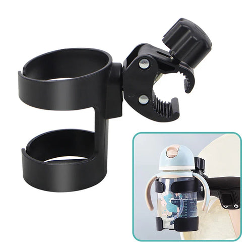 Cralom 2-in-1 Baby Stroller Cup Holder & Bicycle Cart Attachment