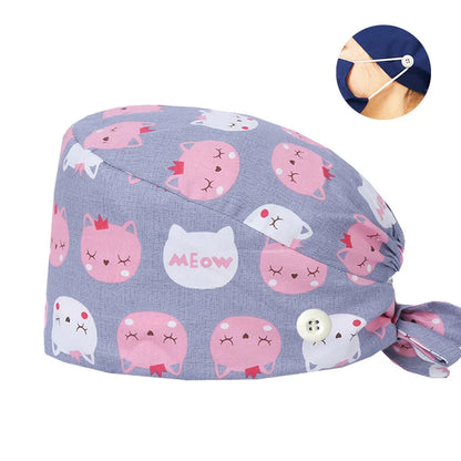 Cralom Cotton Scrub Cap for Men and Women