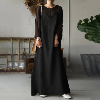 Cralom Sexy V-Neck Sleeveless Long Dress