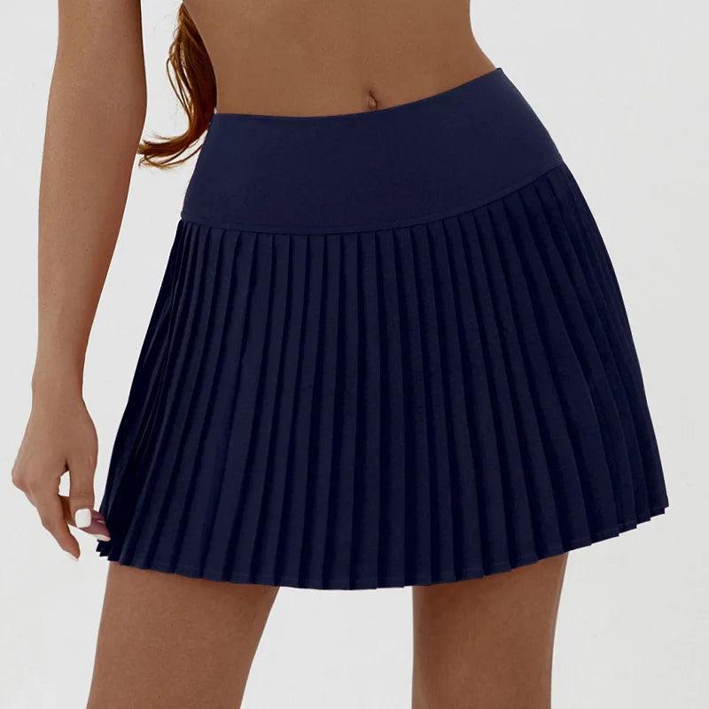 Cralom Women's Tennis Shorts Skirt High Waist Gym Yoga Fitness Shorts