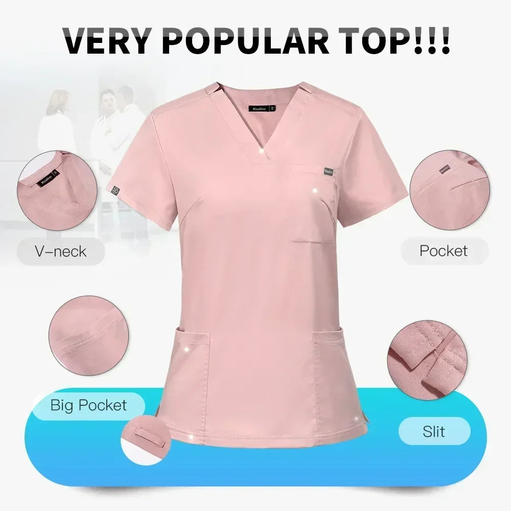 Cralom Unisex Stretch Scrub Sets: Professional Healthcare Nursing Uniforms