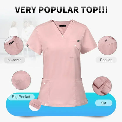 Cralom Unisex Stretch Scrub Sets: Professional Healthcare Nursing Uniforms
