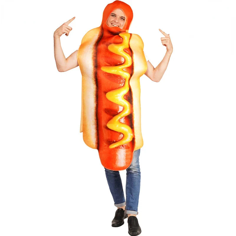 Cralom Hot Dog Couple Onesie Costume