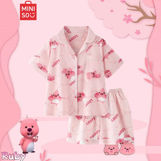 Cralom Loopy Pure Cotton Ruby Short Sleeve Sleepwear for Women