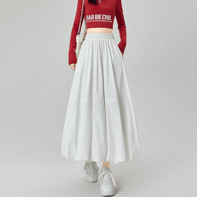 Cralom High Waist A Line Lantern Skirt - 2025 New Collection