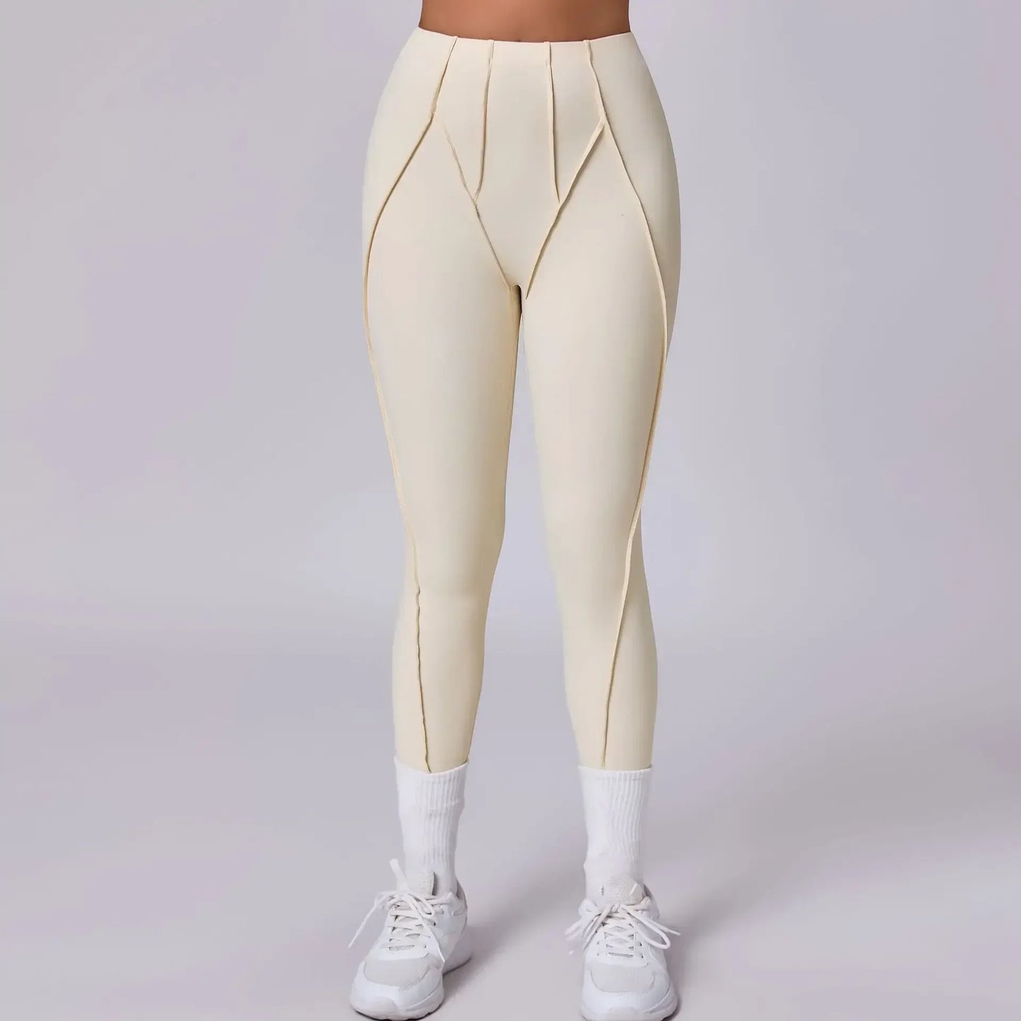 Cralom High Waist Yoga Leggings for Women - Peach Hip Raise Fitness Pants