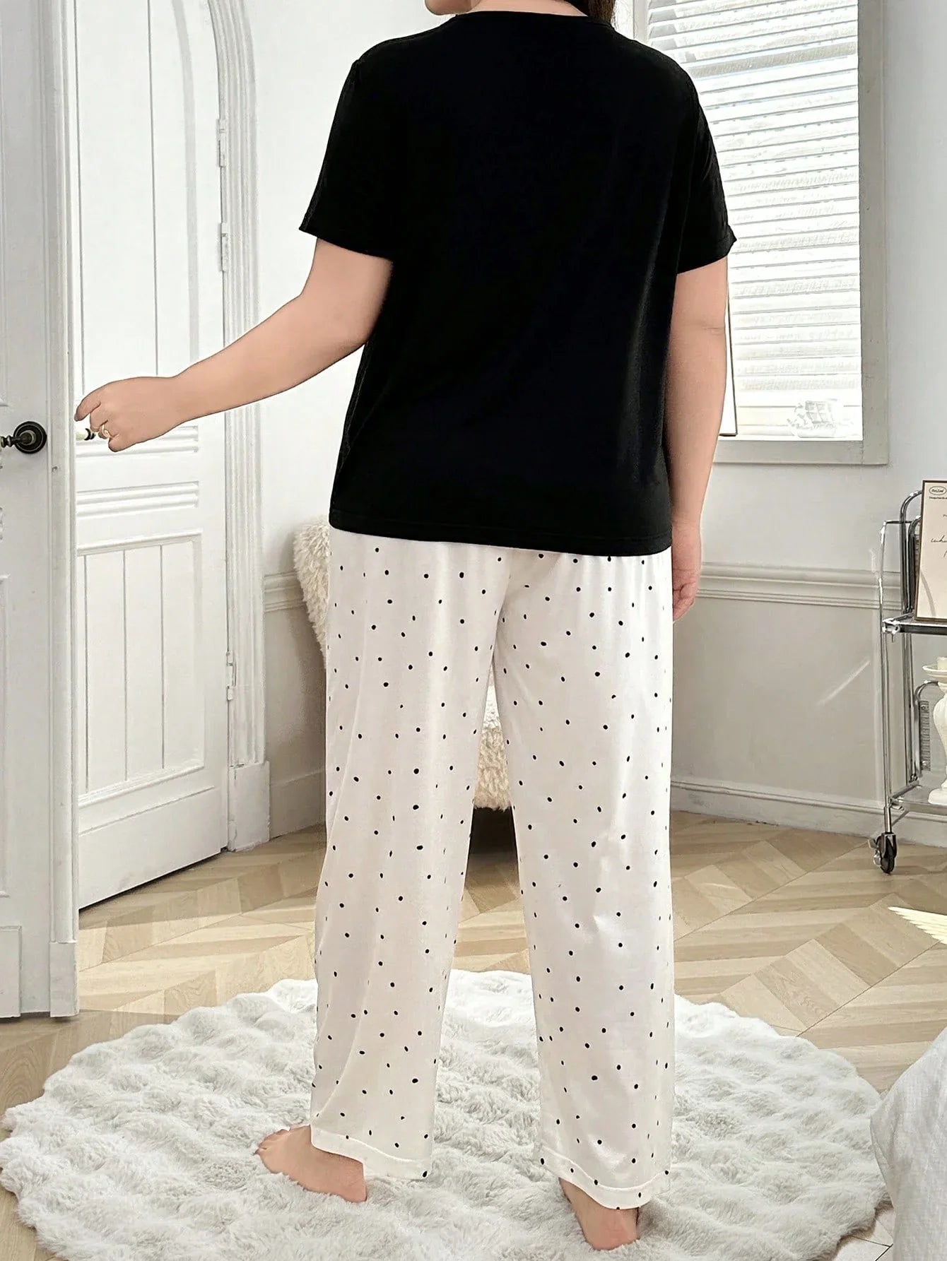 Cralom Women's Plus Size Milk Silk Long Pajama Set - XL to 5XL