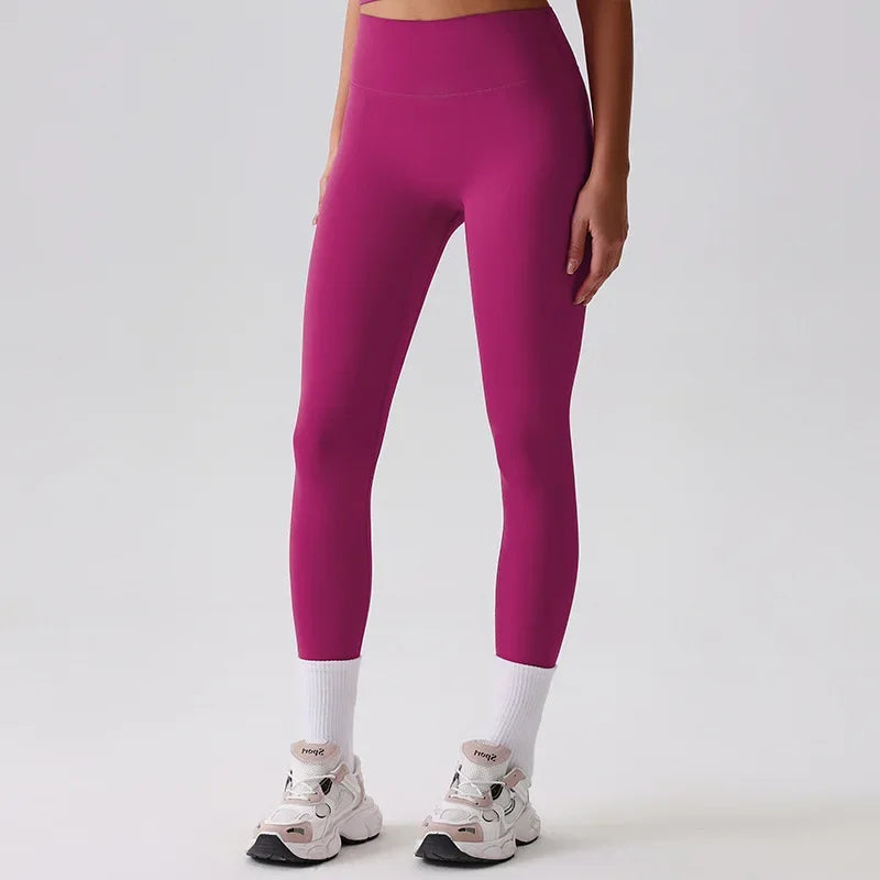 Cralom Seamless High Waist Yoga Pants for Running Outdoor Workout