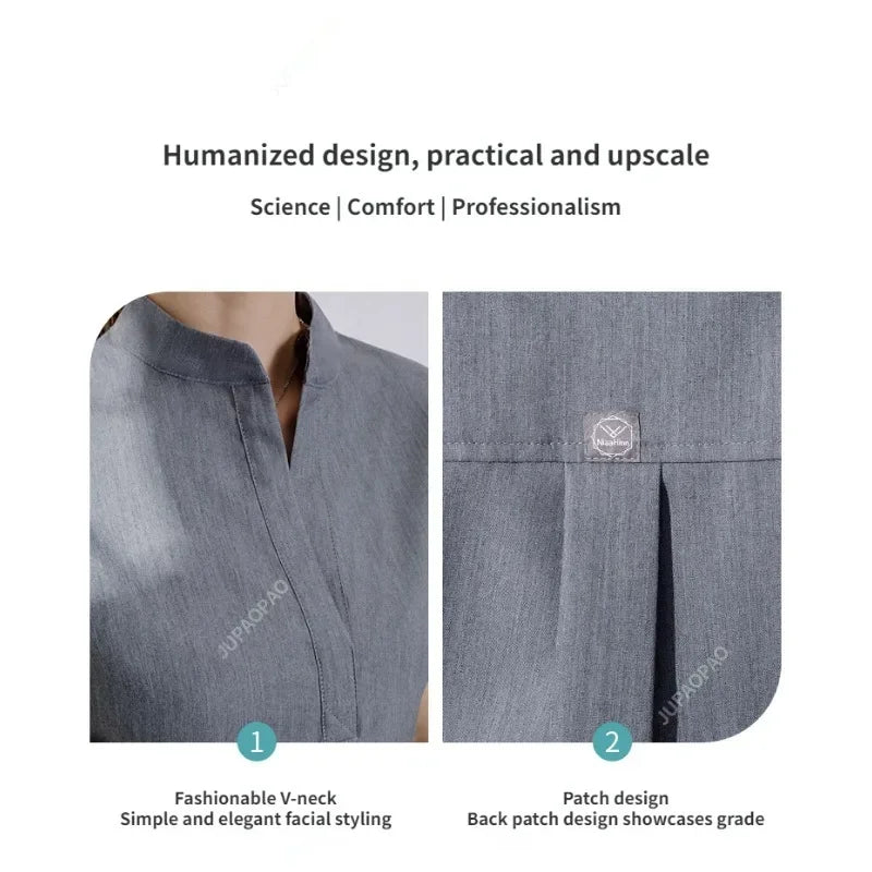Cralom Women's Short Sleeve Scrub Set - Professional Medical Attire