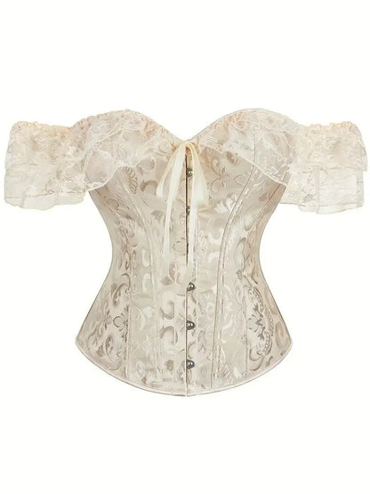 Cralom Lace Corset Top - Women's Shapewear Waist Trainer & Body Shaper Top