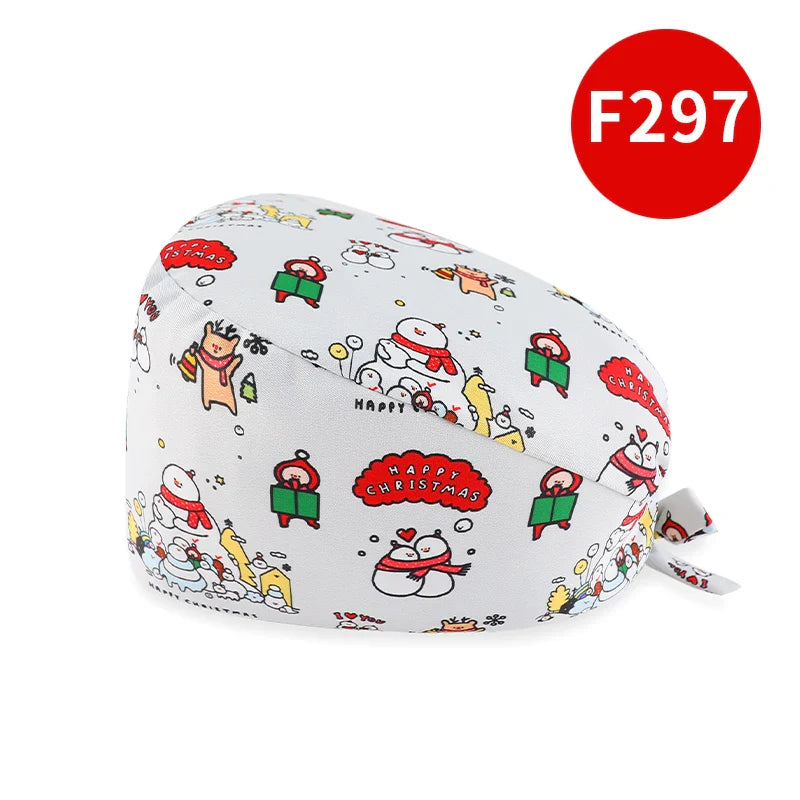 Cralom Cotton Nurse Scrub Cap: Adjustable and Breathable Dentist Hat