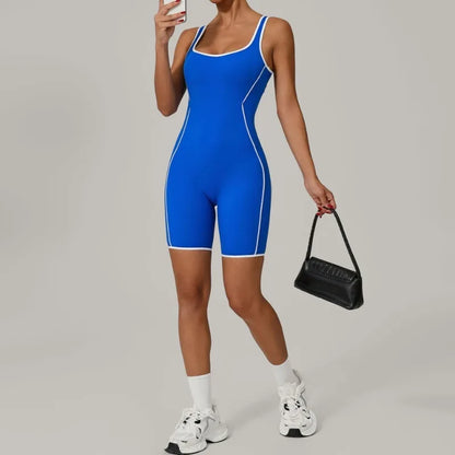 Cralom Seamless Yoga Romper: Fashion Open Back Sculpting Bodysuit