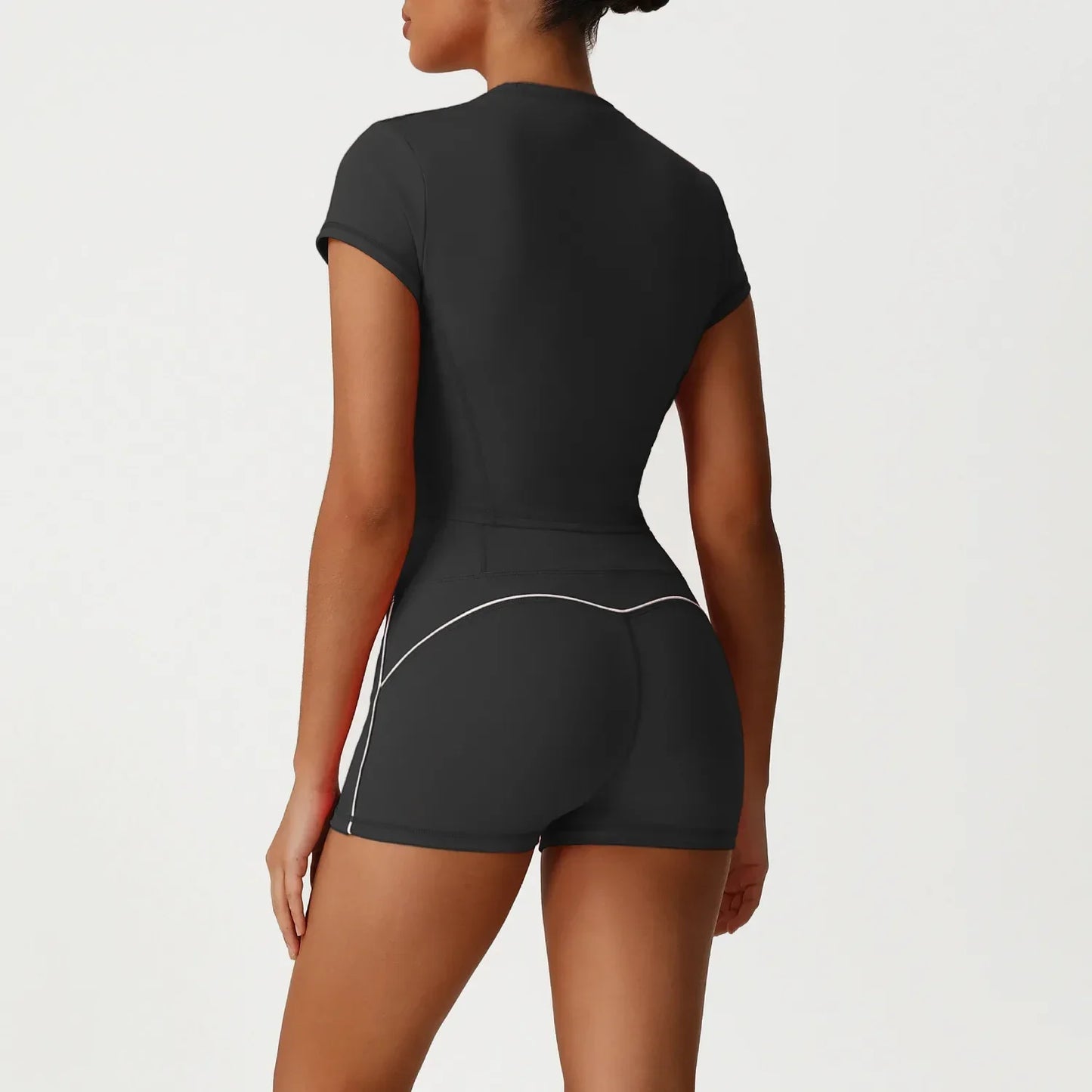 Cralom Seamless Yoga Set: Naked Feel Tee & Booty-Lifting Leggings