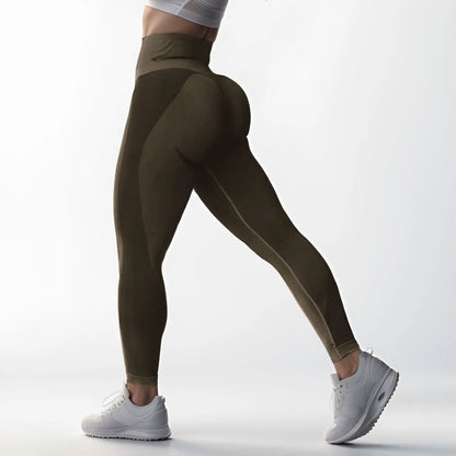 Cralom High Waist Seamless Yoga Leggings - Active Fitness Tights