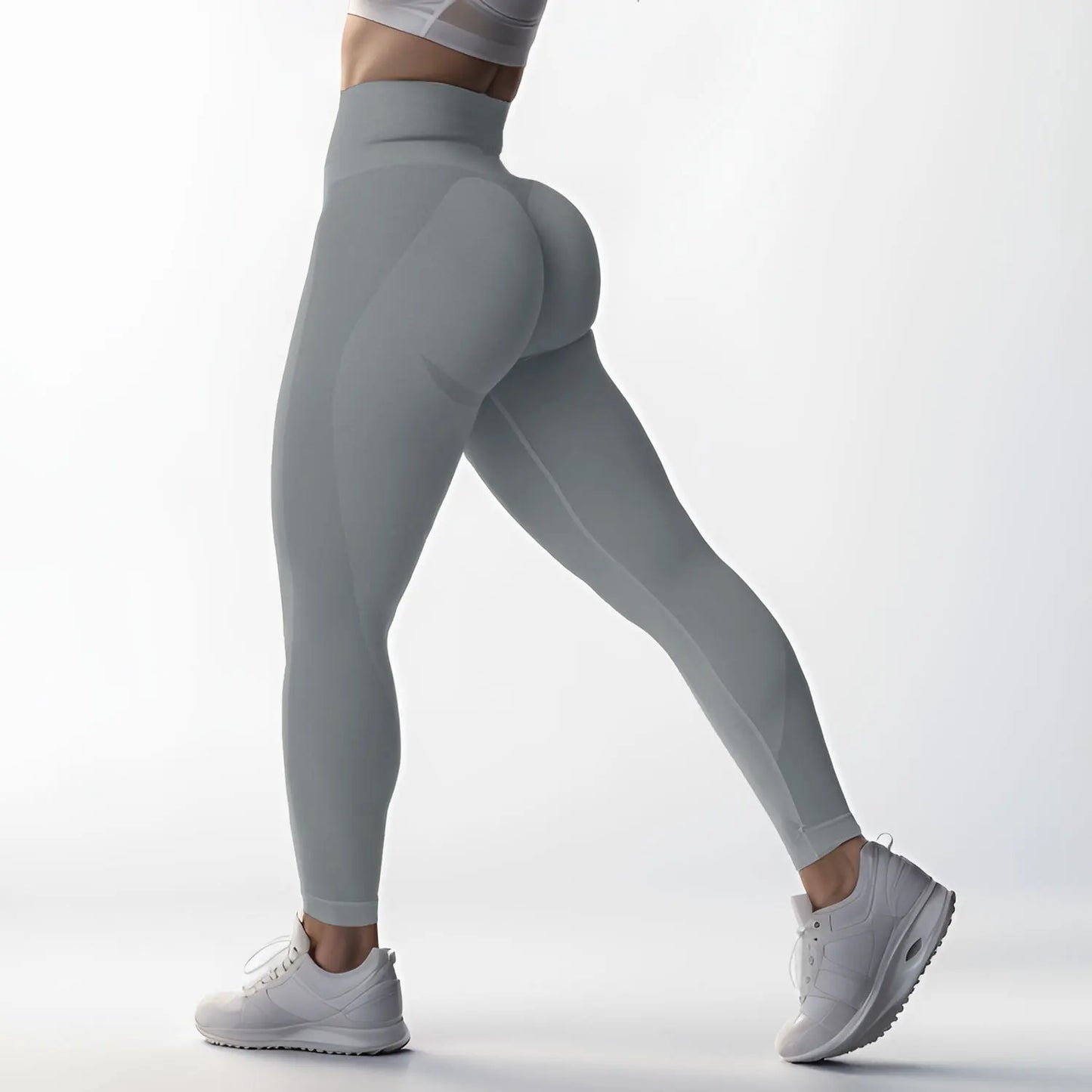 Cralom High Waist Seamless Yoga Leggings - Active Fitness Tights