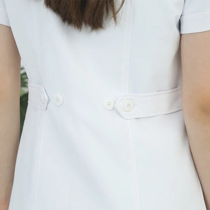 Cralom Silky Lab Coat Dentist Uniform - Anti-static Midriff Coat