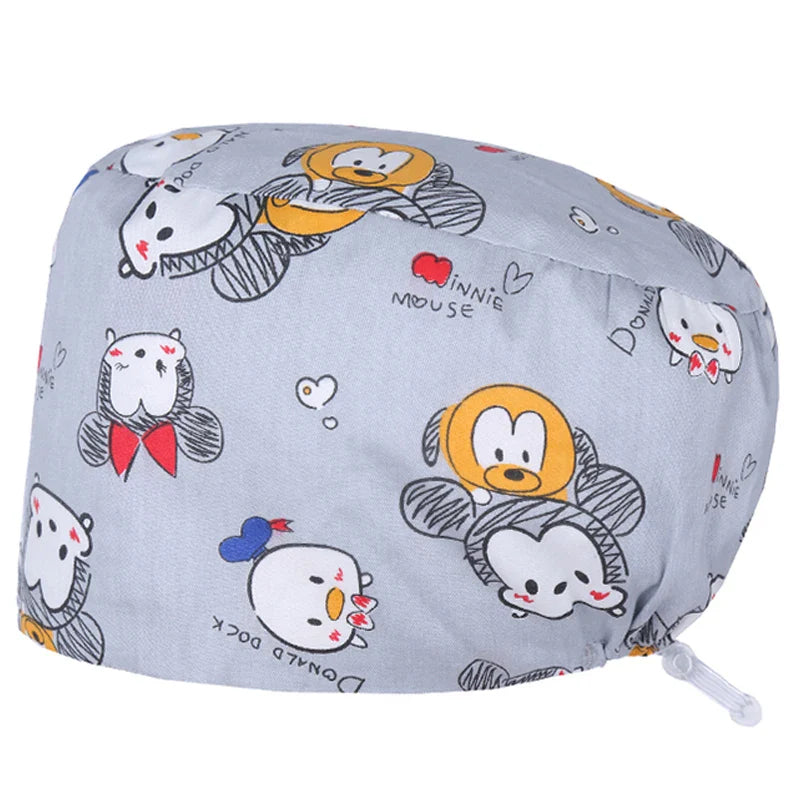 Cralom Women's Surgical Caps - Dental Nursing Hats for Pet Hospital
