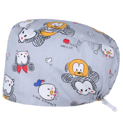 Cralom Women's Surgical Caps - Dental Nursing Hats for Pet Hospital
