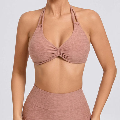 Cralom Cross Strap Push Up Sports Bra for Women's Workout and Yoga