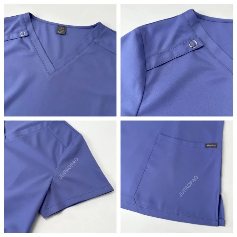 Cralom Stylish Pet Hospital Work Uniform Set for Medical Professionals