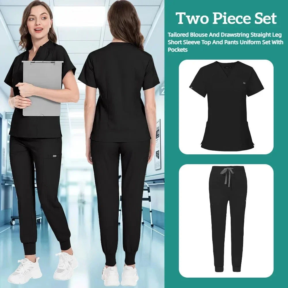 Cralom Nursing Scrub Top - Unisex Solid Color Uniform
