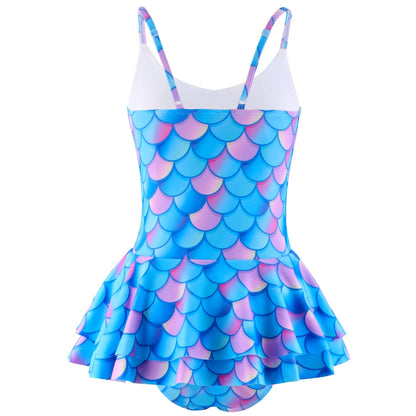 Girls Scale Print One-Piece Swimsuit by Cralom