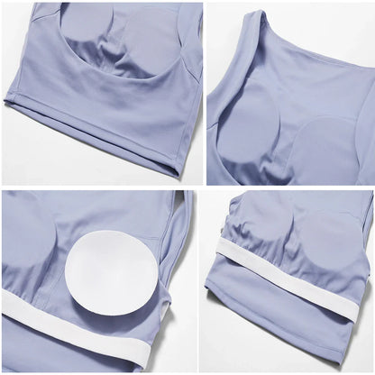 Cralom High Support Sports Bra Vest for Women - Impact Workout Yoga Tank Top