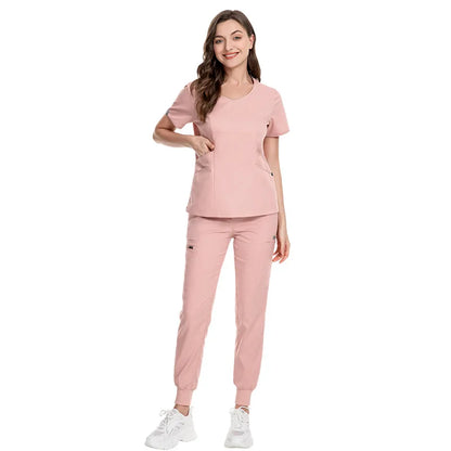 Cralom Women's Medical Scrub Set with Nursing Accessories
