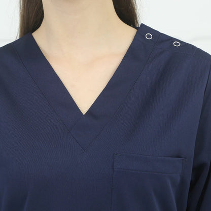 Cralom Men's Scrub Set for Dentist Nursing, Long Sleeve Workwear Uniform